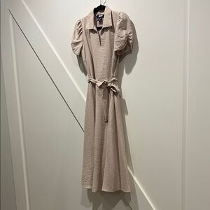 DKNY Cream Puff Sleeve Dress